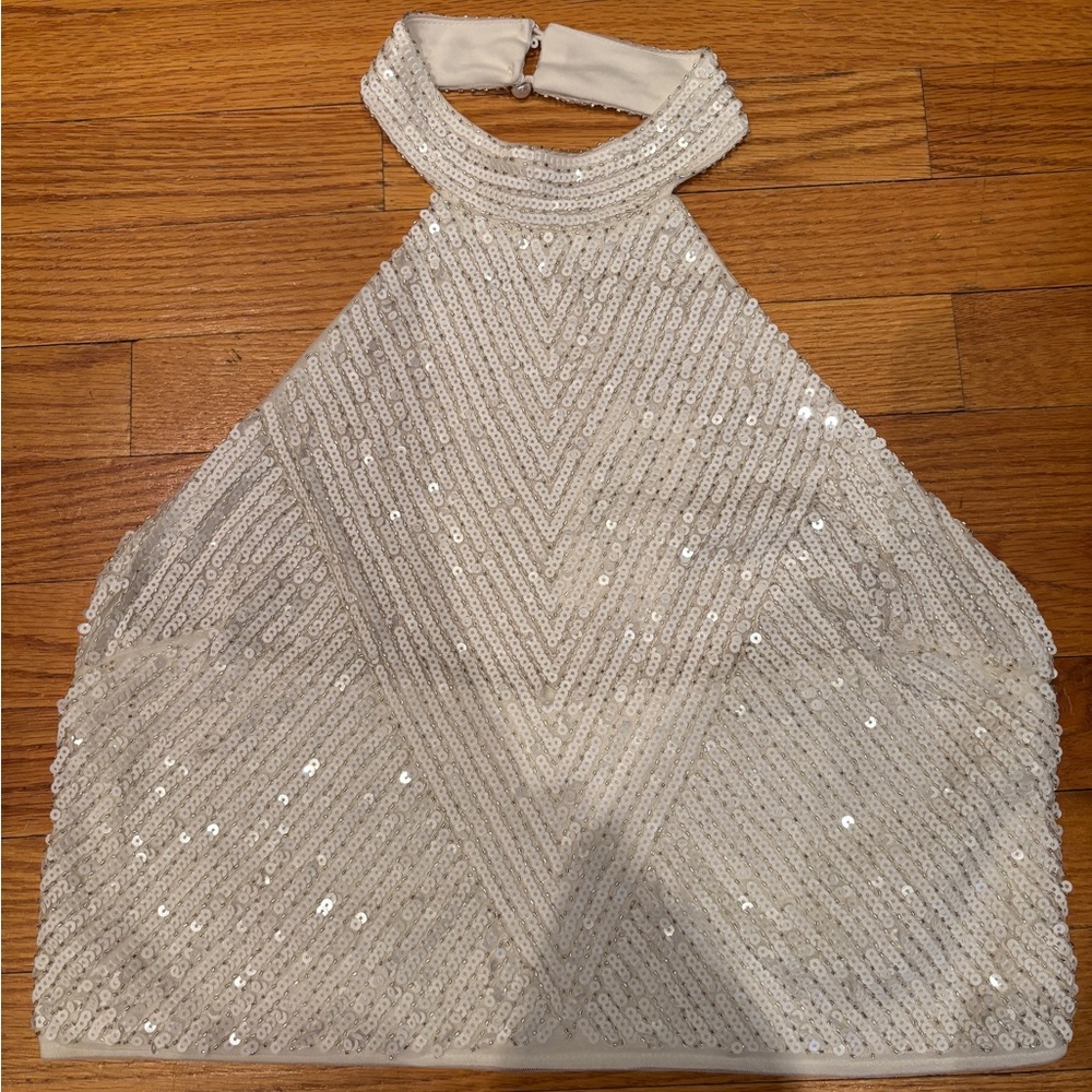 12th Tribe Halter Sequin Top